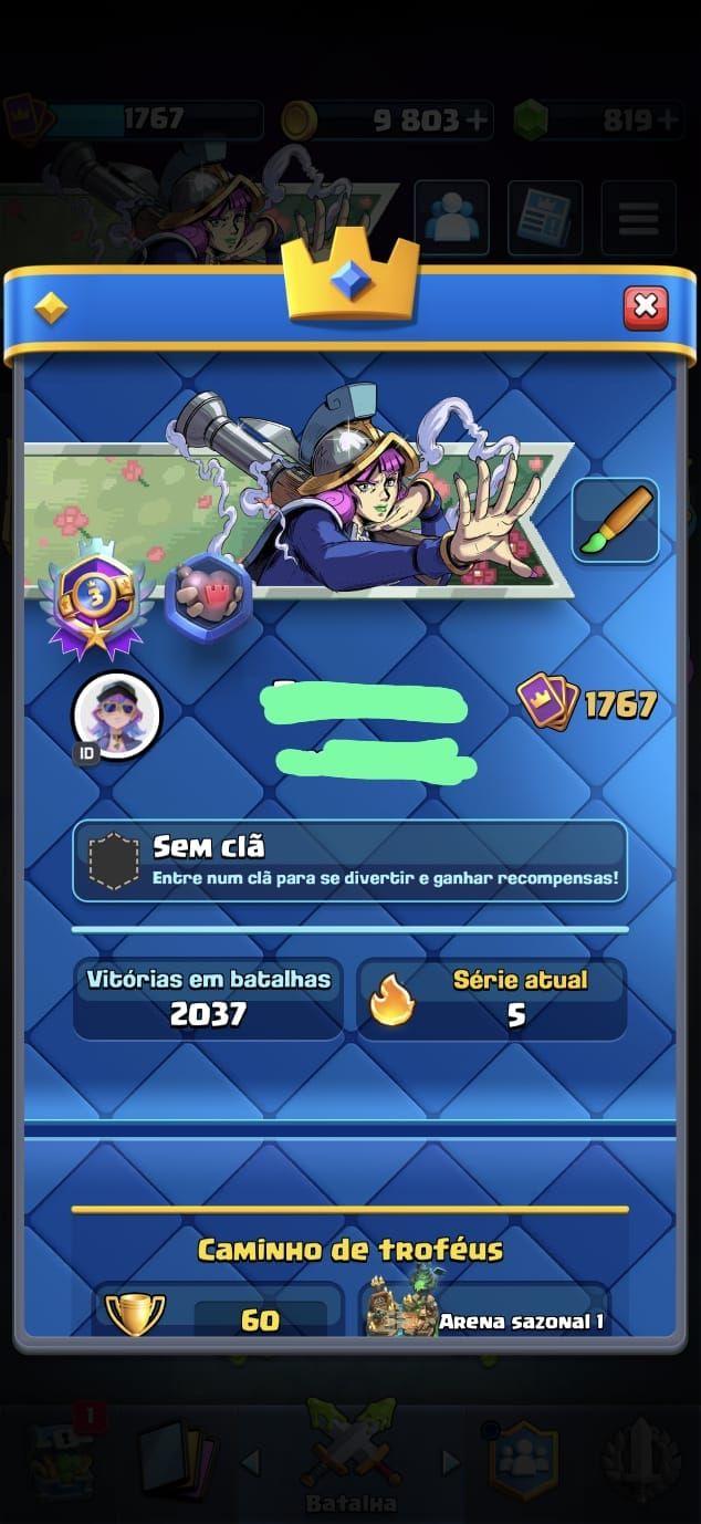Conta clash royale 14k troféus, nv16 FULL ACESSO