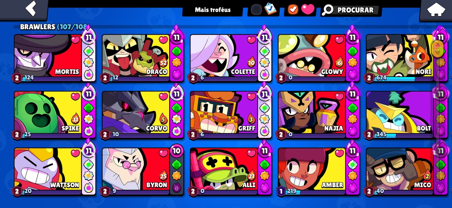 Conta De Brawl Stars Full 160K! + Skins