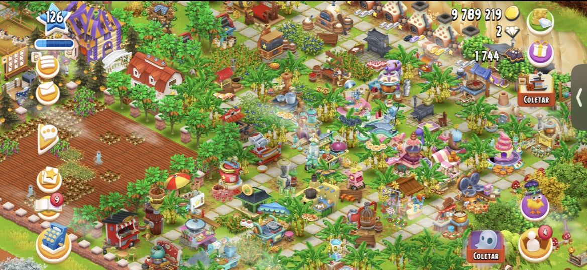 CONTA INCRIVEL HAY DAY | LVL 126 | TODAS AS MAQUINAS + 9.8 MILHOES DE MOEDAS