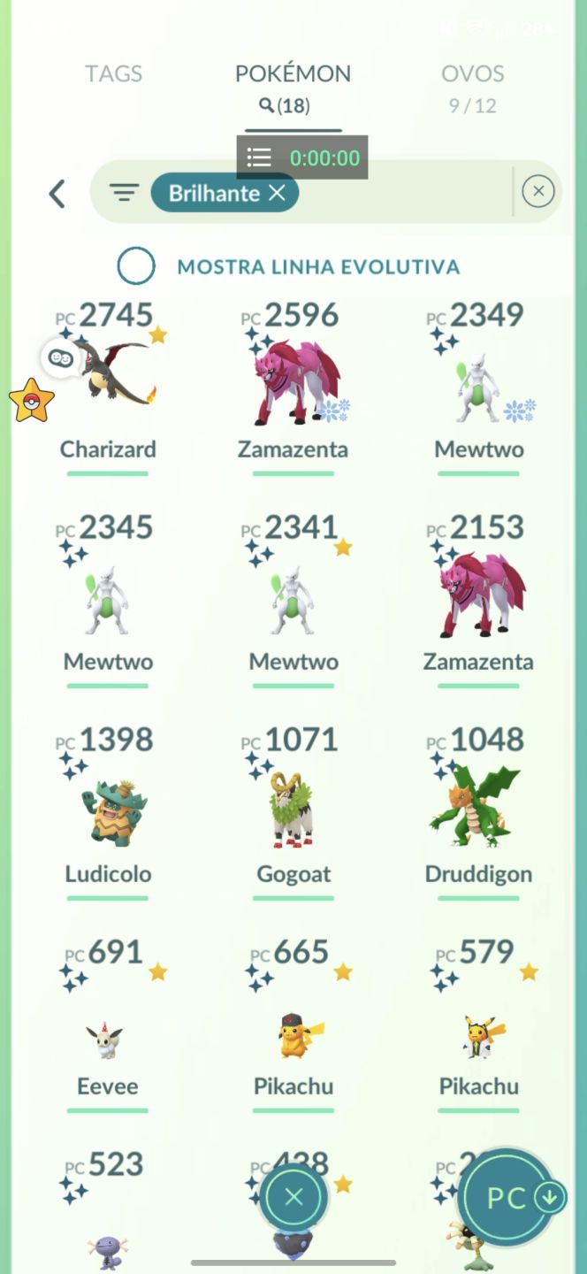 CONTA POKÉMON GO LVL 47 COM CHARIZARD SHINDO DE EVENTO + MEWTWO SHINY E SORTUDO!