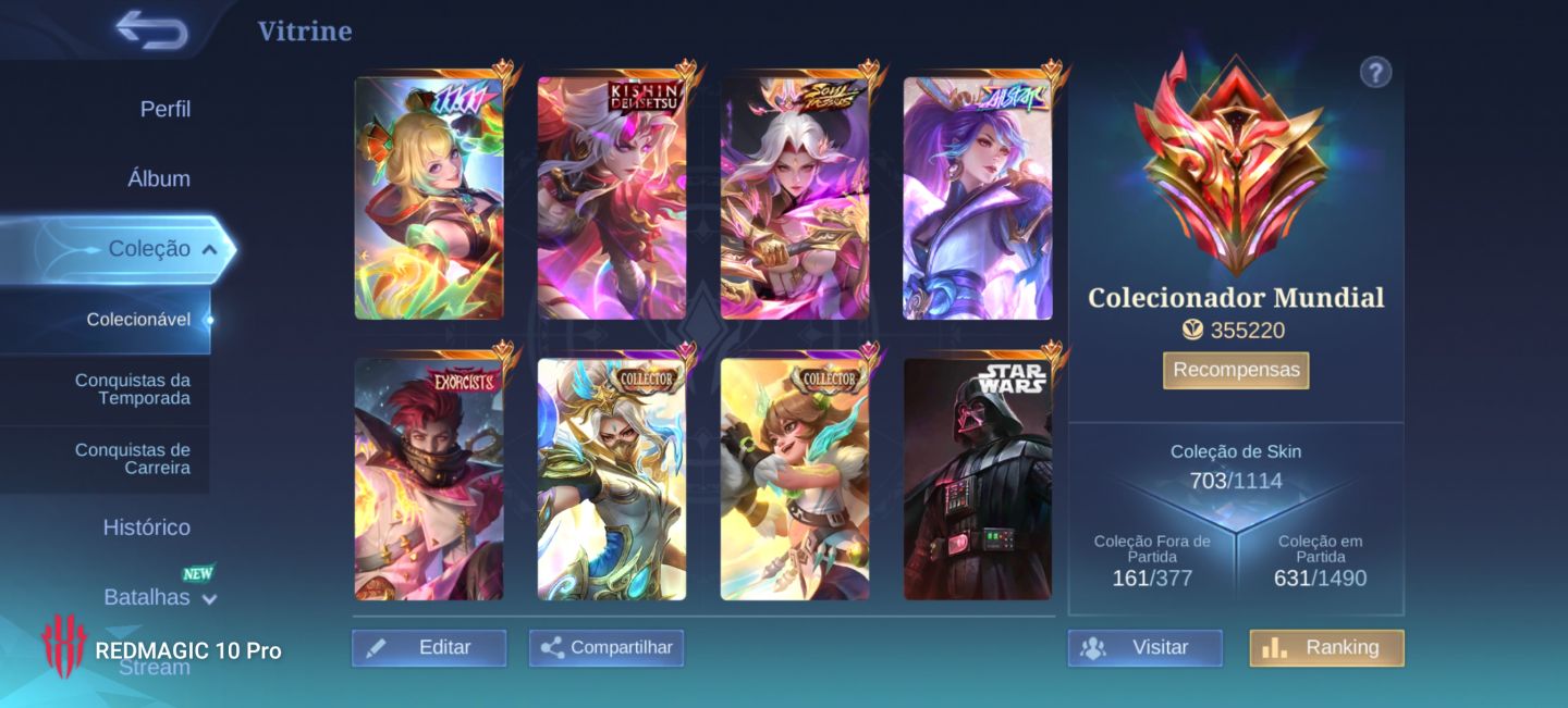 Conta Colecionador Mundial +700 skins