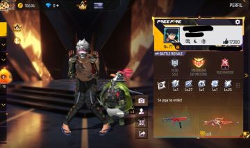 (PROMOÇÃO)CONTA DE FREE FIRE LV77 GEMADA+600 PEITAS, PARCERIAS E COM ITENS RAROS