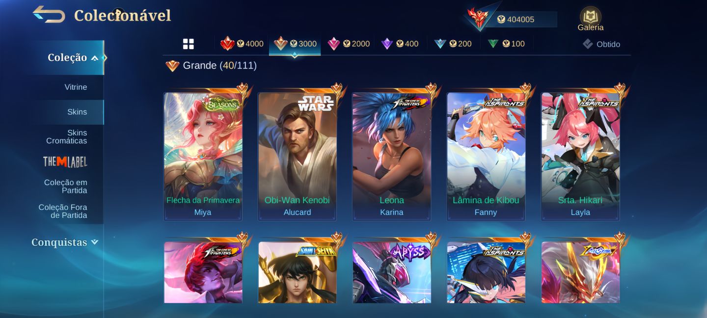 Conta - Mobile Legends