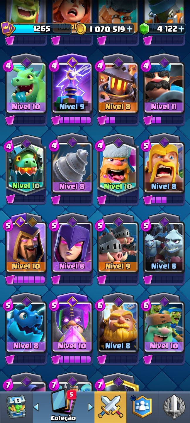 CONTA CLASH ROYALE END GAME