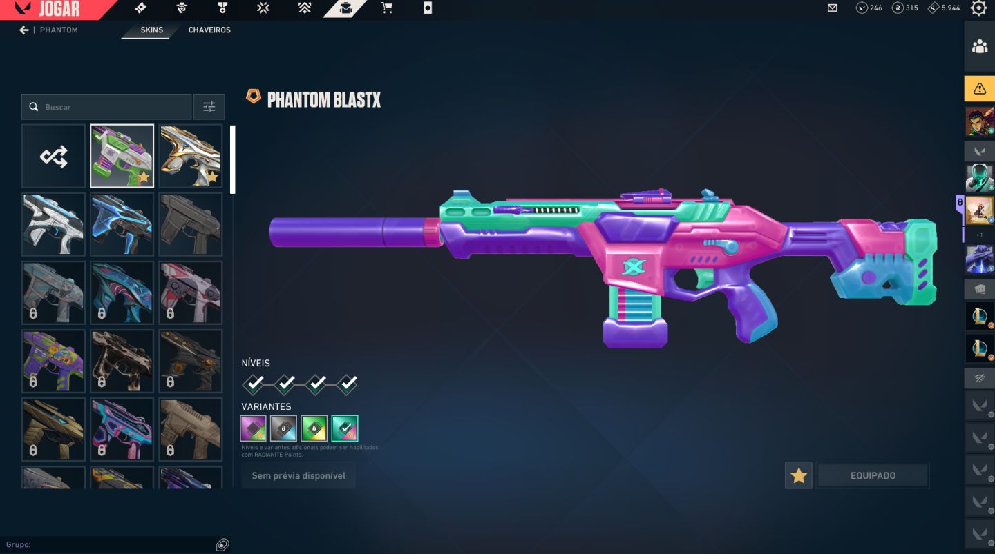CONTA ASCENDENTE COM PACOTE CHAMPIONS 2025 E OUTRAS SKINS