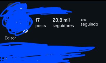 Conta de mais 20 mil seguidores