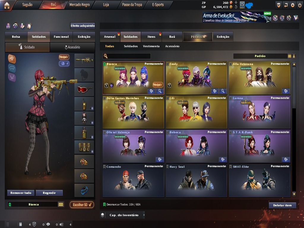 Conta Top Crossfire br, 17 vips rank on