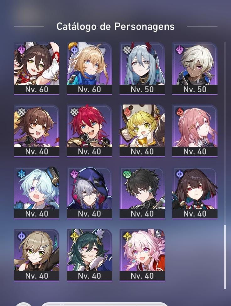 Conta Honkai Star Rail com 37 T5 + 3 Moedas de Troca