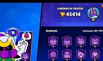 Todos os brawlers acima do nível 7 e uma skin mt rara