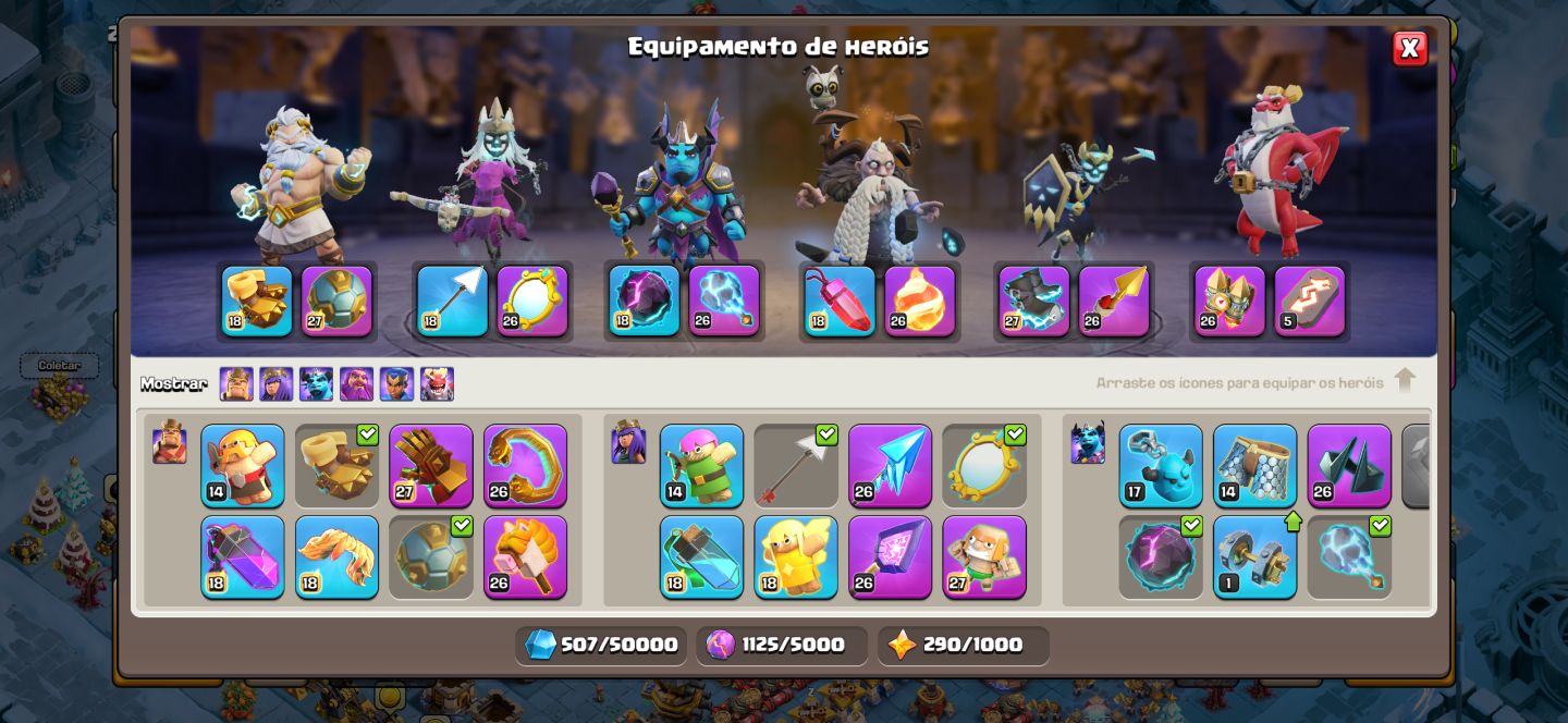Conta Clash Of Clans Cv18 99% Full