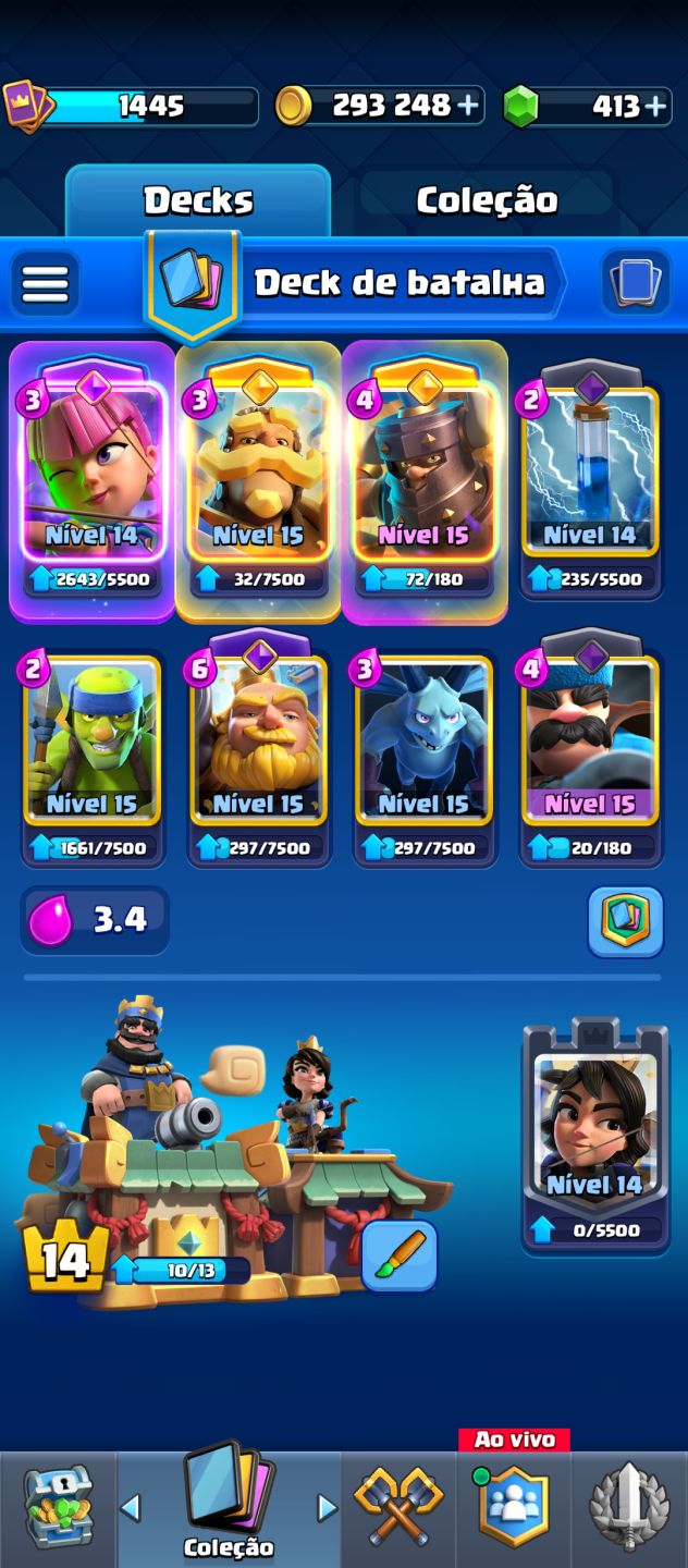 CONTA CLASH ROYALE NIVEL 14