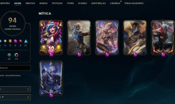 Conta de lol top muita skin lendaria possivel alterar dados unico dono