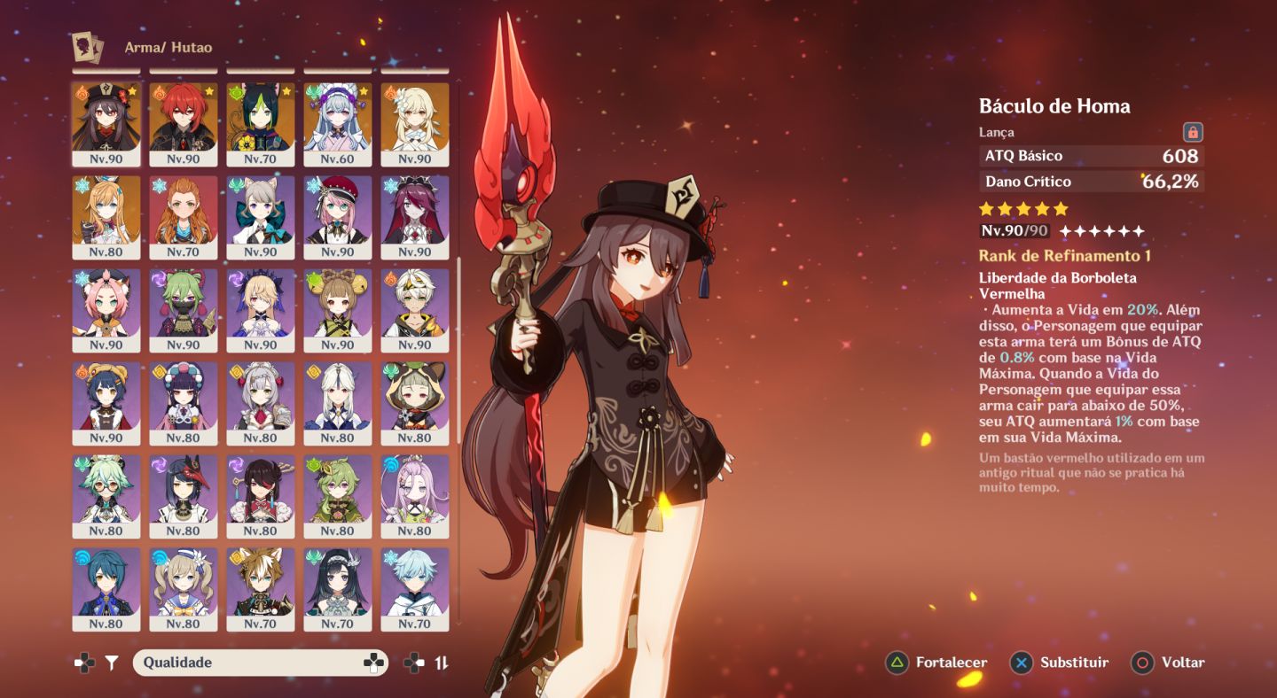 (PROMOÇÃO) CONTA GENSHIN 43 CHAR 5 STAR | 31 ARMASS | AR 60 IMPERDÍVEL