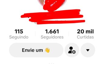 Conta do tik Tok com 1661 seguidores