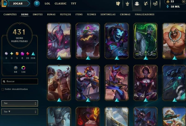 Conta Lol Diamante 2 431 Skins Ex Mestre C Yone Pacificador Main Yasuo Ex Gm