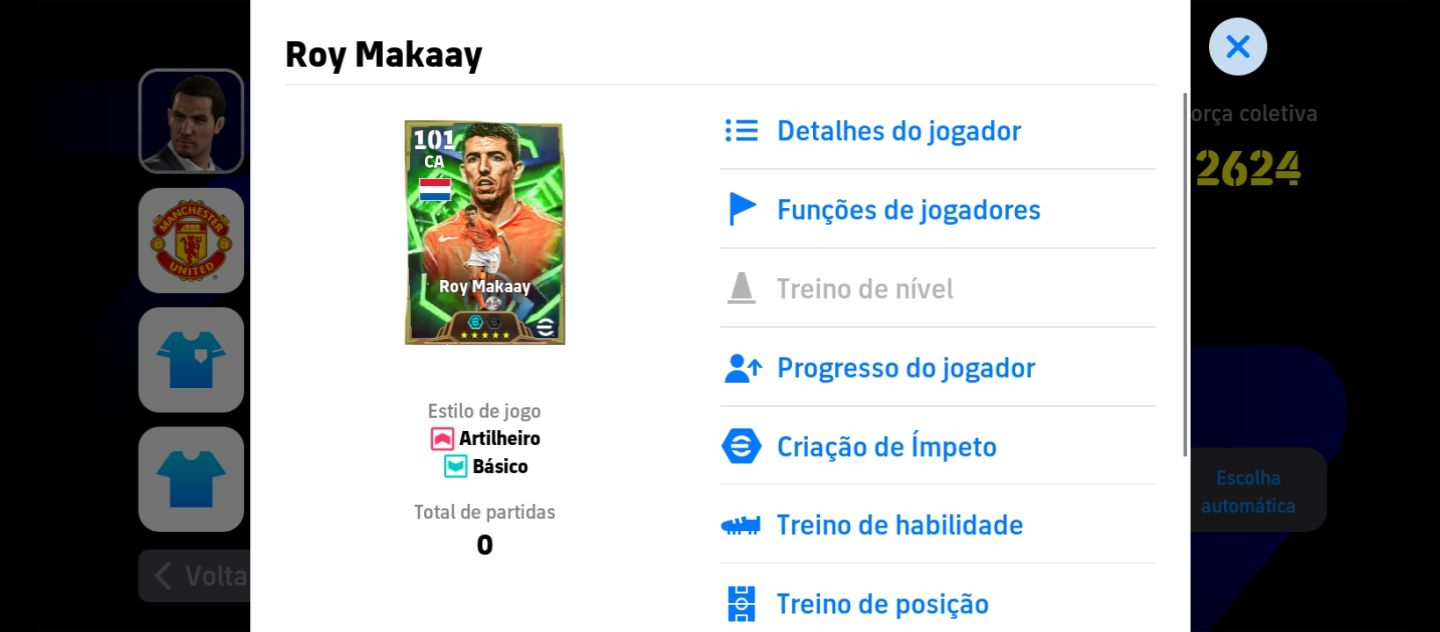 Conta inicial de efootball com Roy makaay