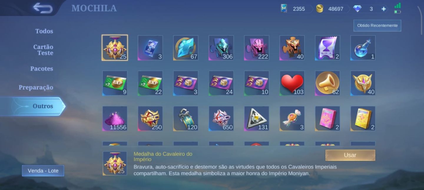 Conta imortal main mid full emblema ativo | Mobile Legends - MLBB