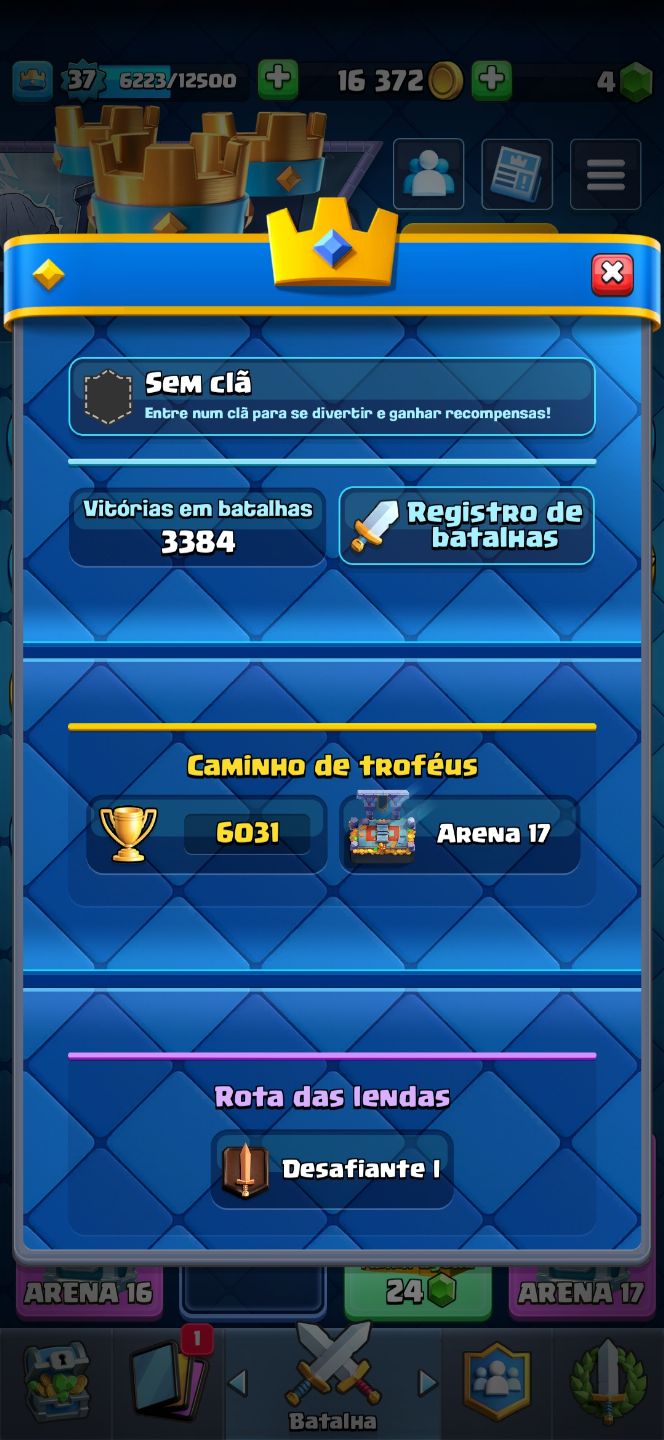Conta Clash Royale end game