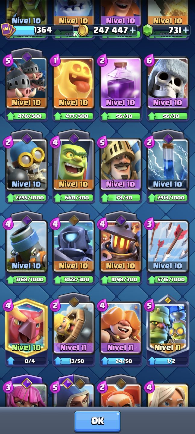 Conta boa 9500 troféus