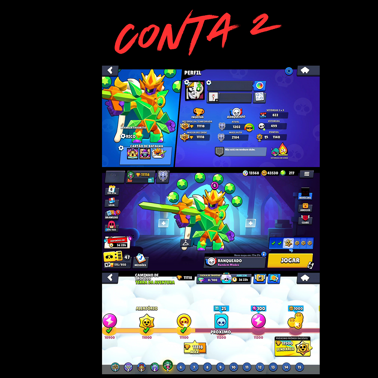 Contas Brawl Stars