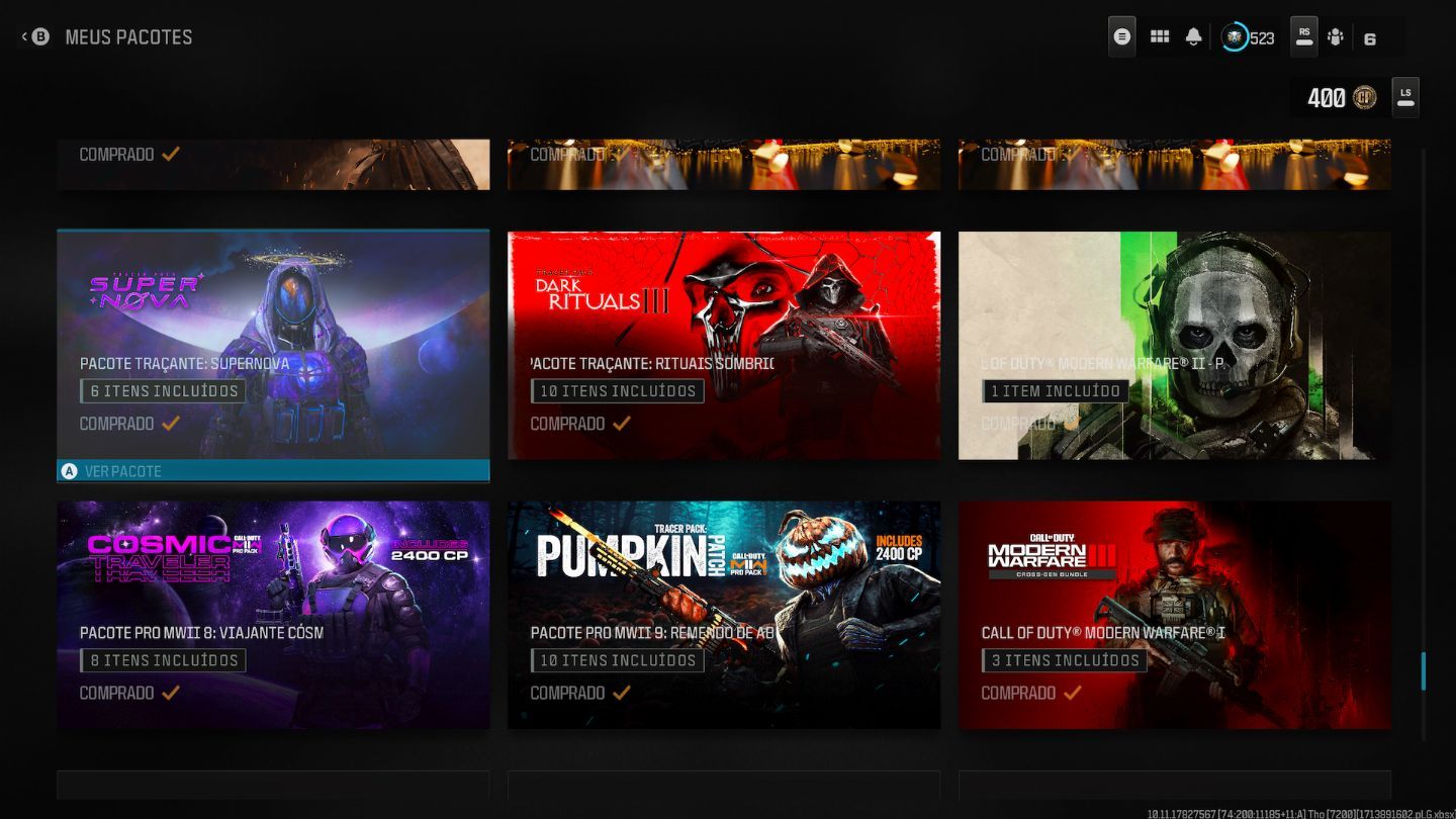 MELHOR CONTA DO SITE COD MW3/MW2 WARZONE INCRIVEL SKINS TOPS