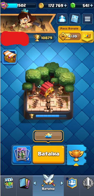 Conta de Clash royale com muitas cartas upadas e EVOS