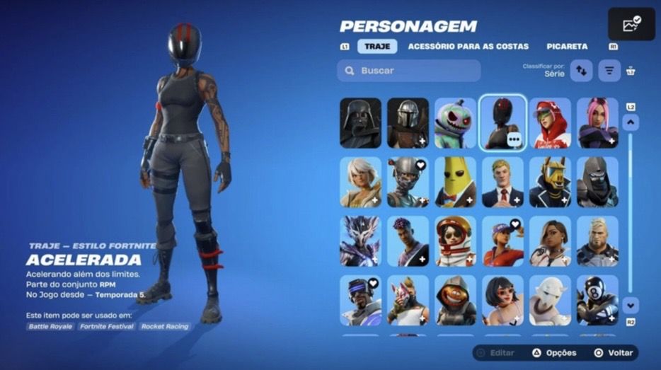 Conta fortnite mais de 210 skins