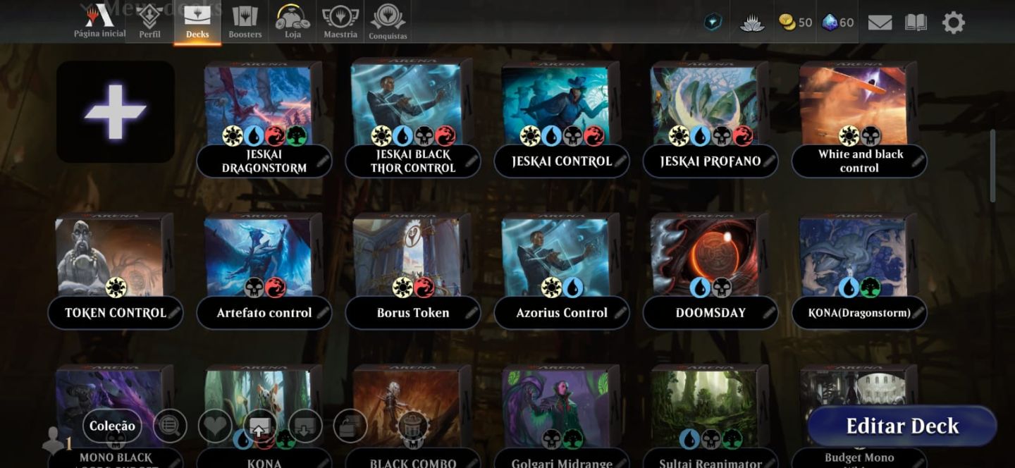 Conta Magic Arena Decks Competivos!!
