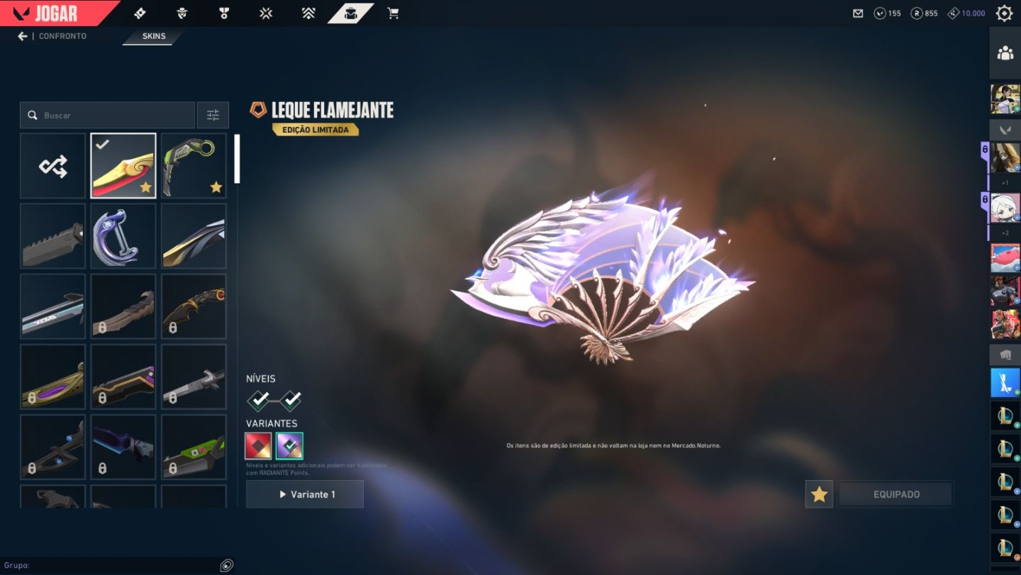 CONTA VALORANT FULL ACESSO | VANDAL CHAMPIONS 2023 + KURONAMI | LEQUE FLAMEJA