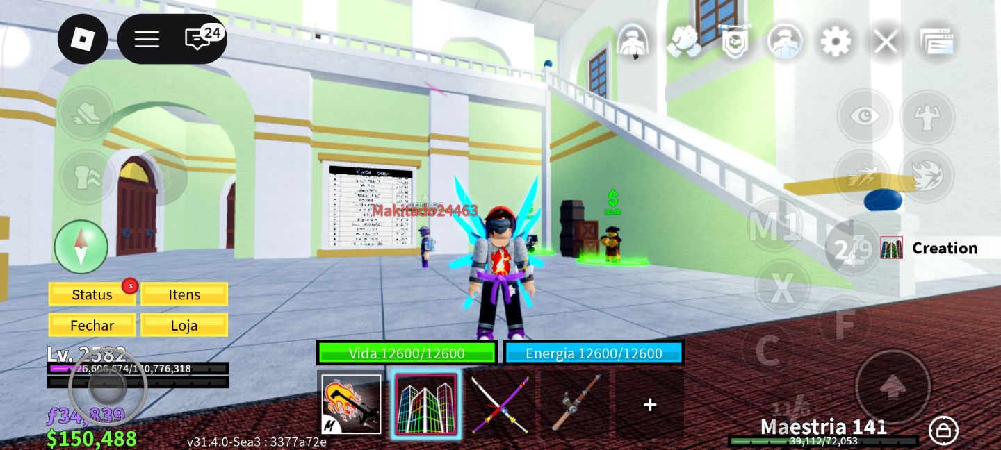 Conta Blox Fruits (Lv. 2582) | Godhuman & Dragon Talon MAX (600) | Cursed Dual