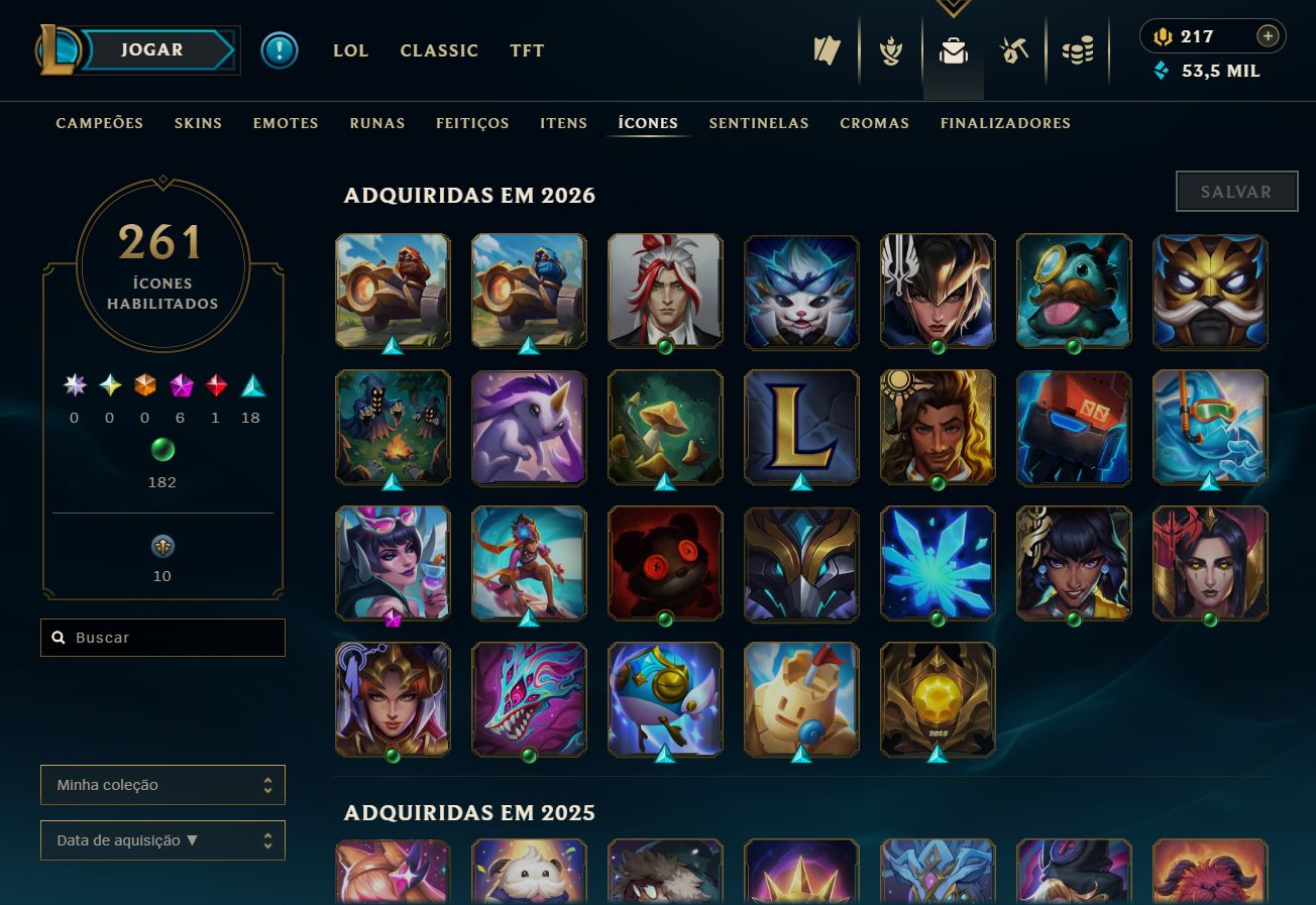CONTA LOL + VALORANT + WILD RIFT | 238 SKINS LOL | 25 SKINS VALORANT