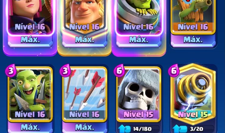 Clash Royale, Conta NIVEL 15 com todas as cartas