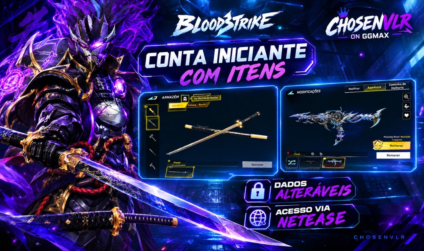 CONTA BLOODSTRIKE | INICIANTE COM ETERNA | UZI ETERNA | ZERO ETERNO | KATANA