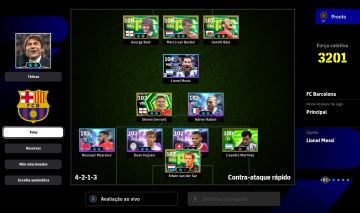 CONTA EFOOTBALL STEAM 3200 DE FORÇA E 3 JOGADORES BLITZ CURLER
