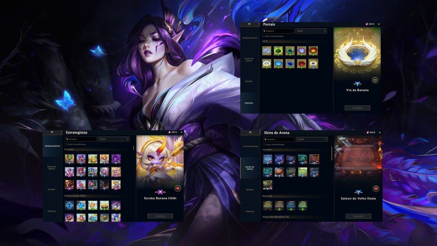Conta LOL Completa Com 1100 Skin,198 Cromas e Skin Gacha+Classic Collector's Box