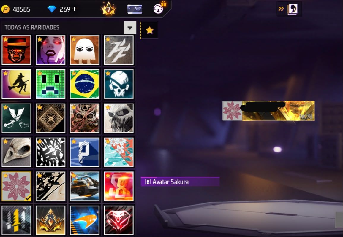 Conta free fire com primeiro segundo terceiro setimo passe bandeirao angelical