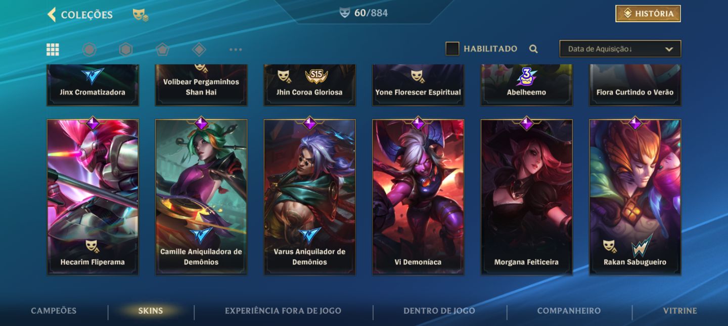 Conta Wild Rift com 2 skins exclusivas raras
