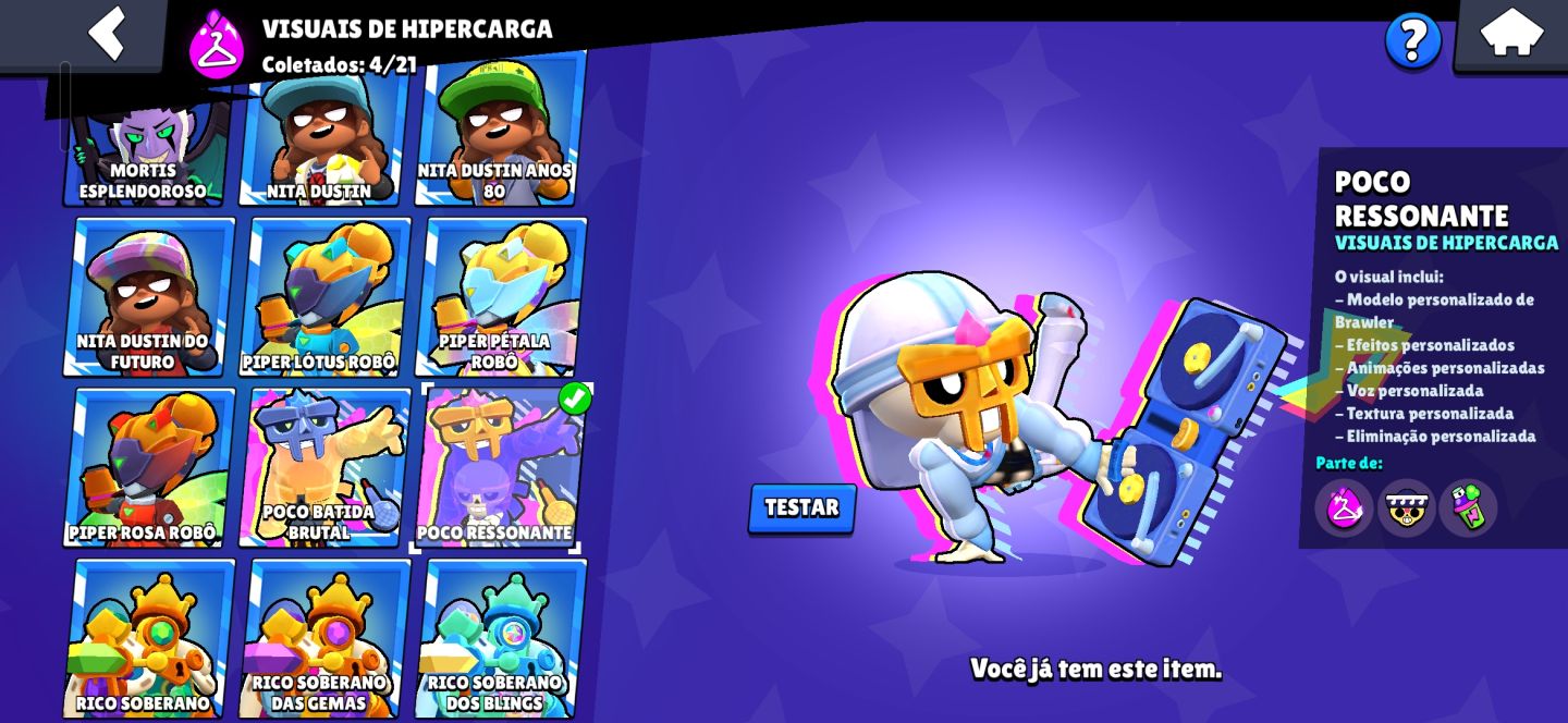 Conta da supercell gemada SKINS MUITO RARAS