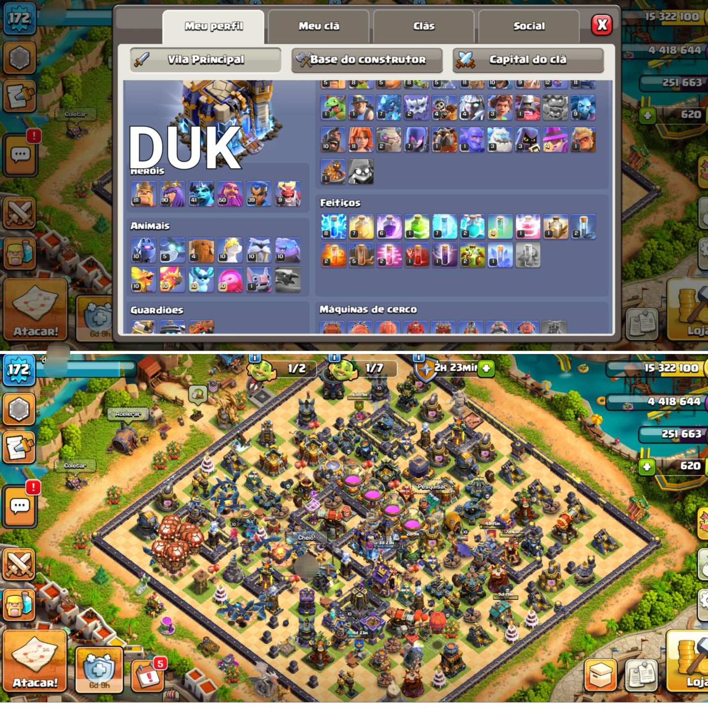 CONTAS DE CLASH OF CLANS CV9 A CV17 NO E-MAIL DO COMPRADOR