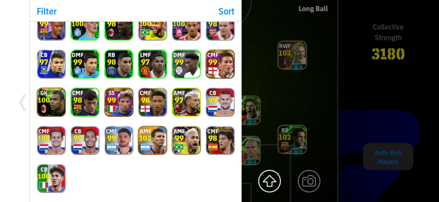 CONTA EFOOTBALL MOBILE SUPER RARA - MAIS DE 900 JOGADORES