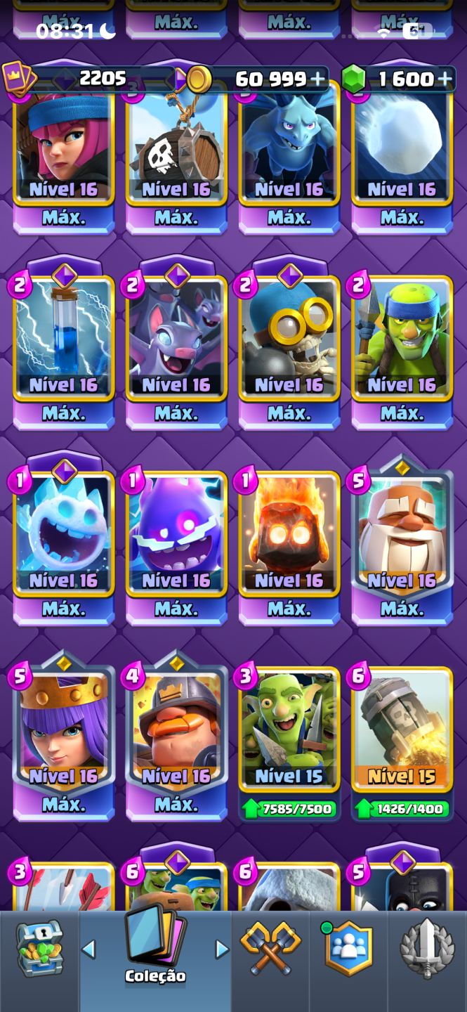 Conta de clash Royale 14K quase full