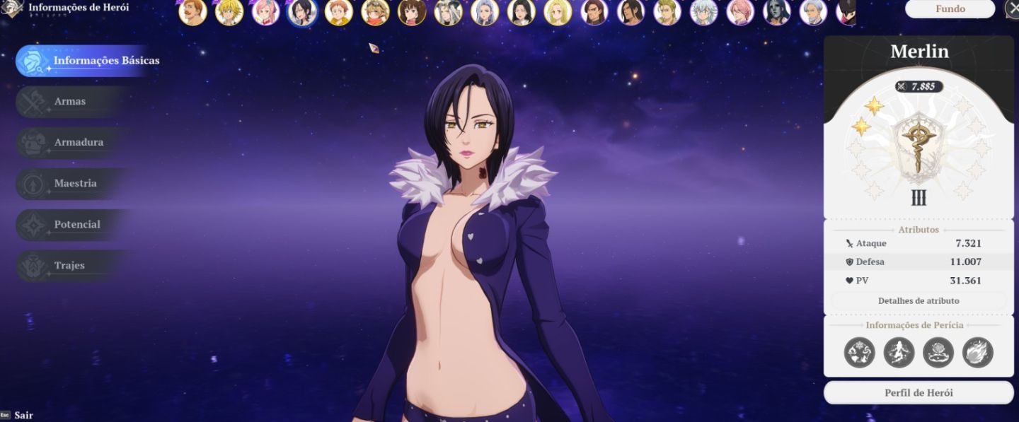 Conta iniciante Escanor + meliodas