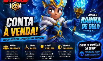 CONTA DE BRAWL STARS, 30K+ DE TROFEUS, SKIN RARAS E MUITO MAIS!