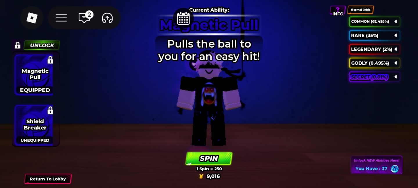 Conta volleyball legends muito boa com robux gasto
