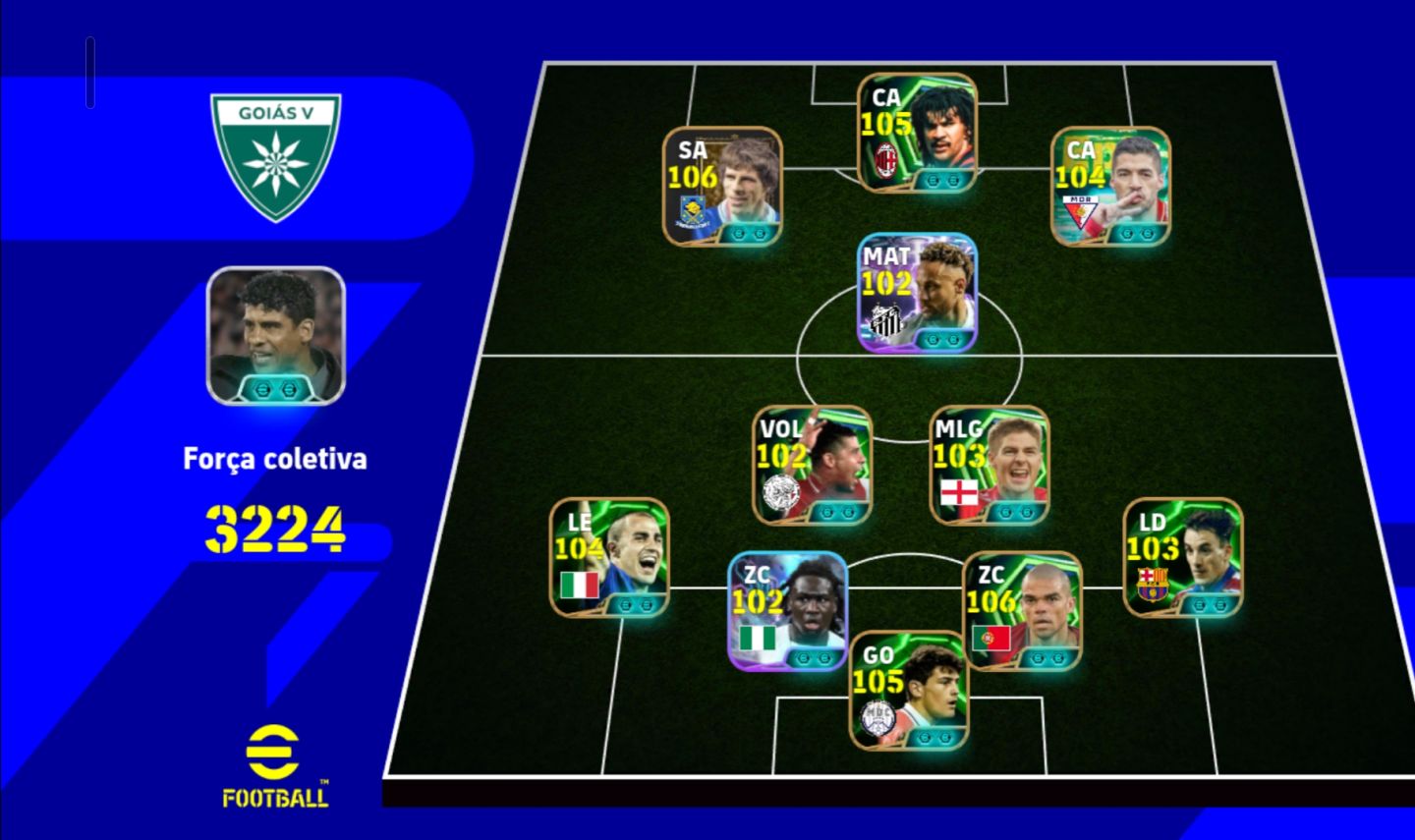 CONTA EFOOTBALL IOS ANDROID GULLIT ZOLA BLIZ BELLINGHAM