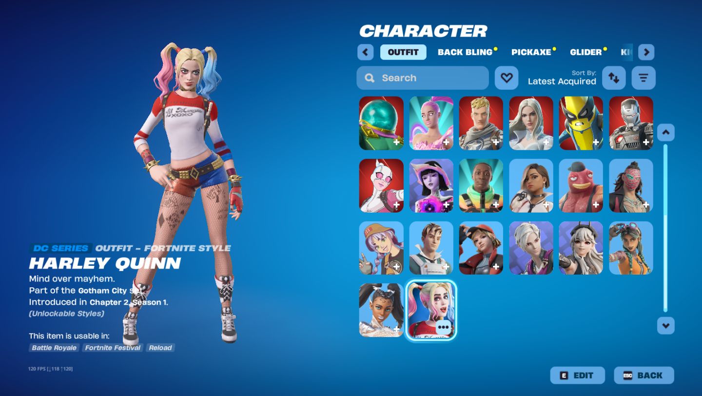 Conta Fortnite | 1.150 V-bucks | Kim Kardashian + Harley + Ciri | Full Acesso