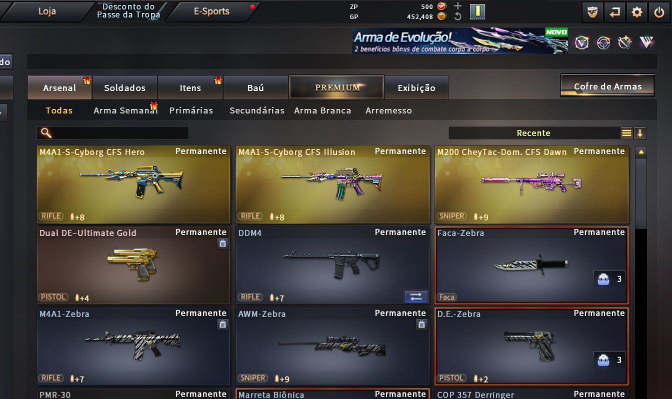 CONTAS CROSSFIRE COM CHEYTAC OU AWM, E CYBORG Variantes de VIPS Email ON