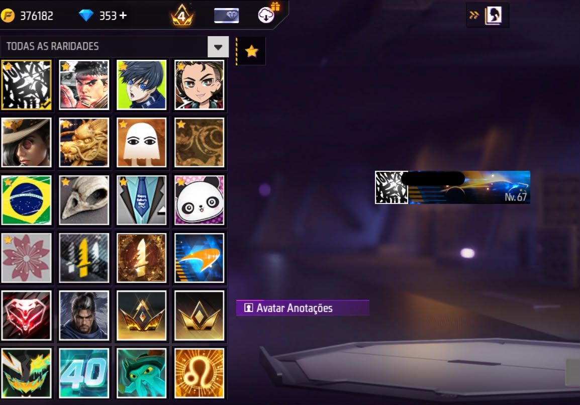 Conta free fire gemada rara com entrada punho angelical troca nick barbinha