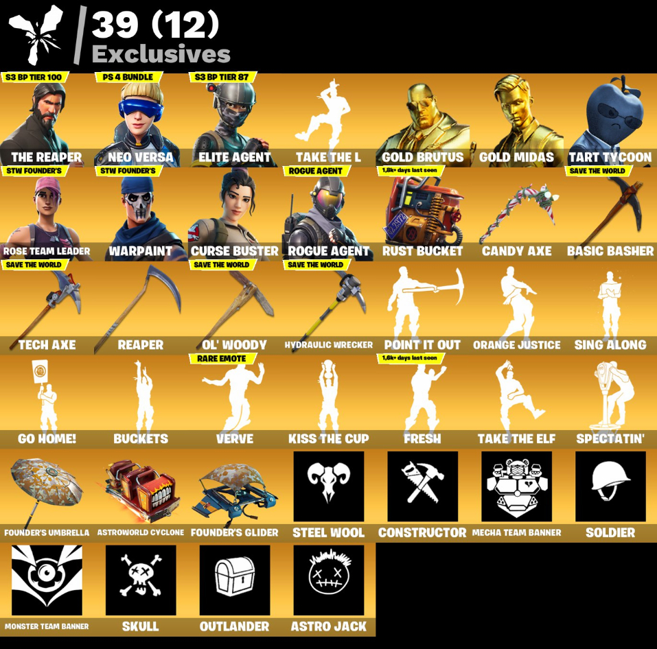 Conta Fortnite 2018 Total Acesso | 178 Skins | OG STW | The Reaper | Elite Agent