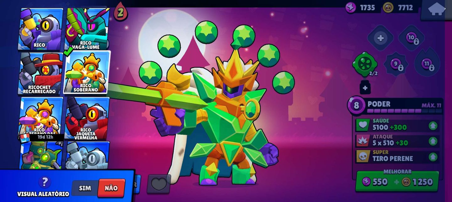 BRAWL STARS 75 BRAWLERS | NÍVEL 101 | 17.750 TROFÉUS | 9 LENDÁRIOS | 166 SKINS